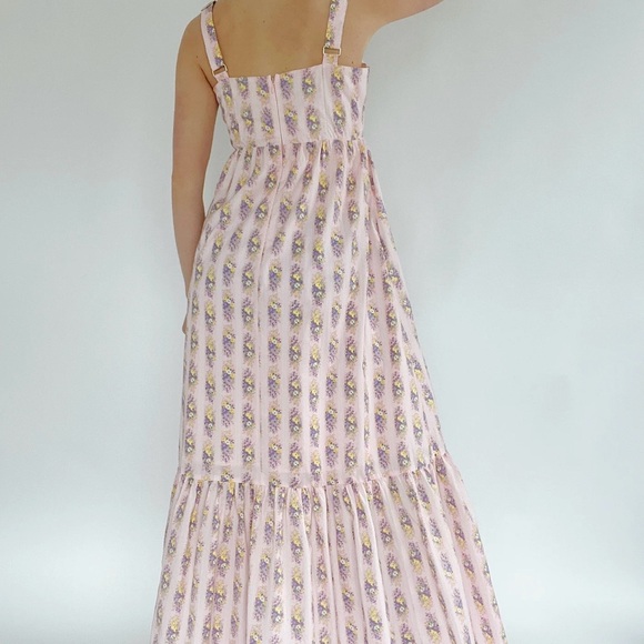 MABLE Pastel Floral Maxi Dress - Picture 3 of 10